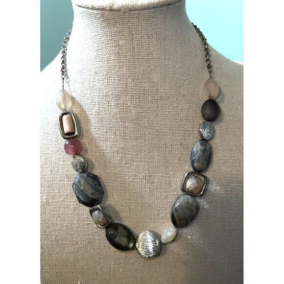 Stone And Cat Eye Necklace -- 18" - Picture 9 of 9
